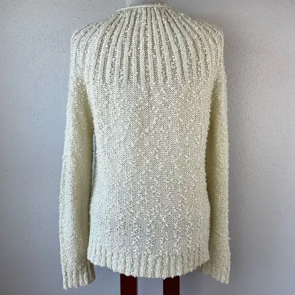 Vintage Pacific Place Cream Cardigan Sweater Size L EUC - Picture 6 of 8